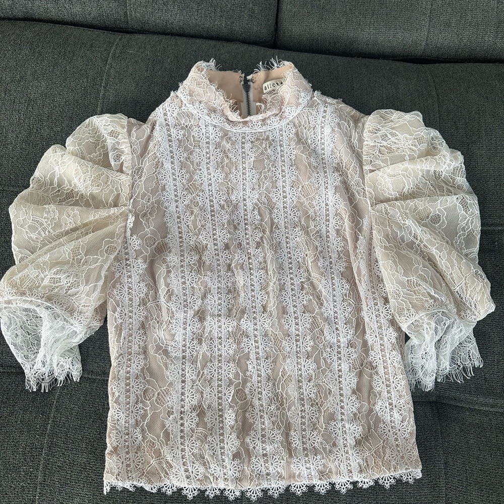 Alice + Olivia Beige Blouse